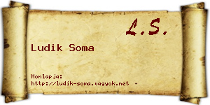 Ludik Soma névjegykártya